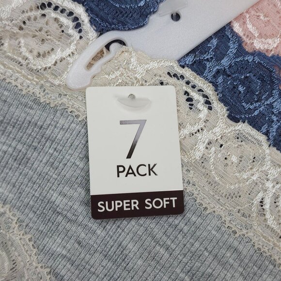 Laura Ashley Womens Lace Trimmed Panties Set Of 5 Medium Multicolor Rayon Soft - Picture 12 of 13